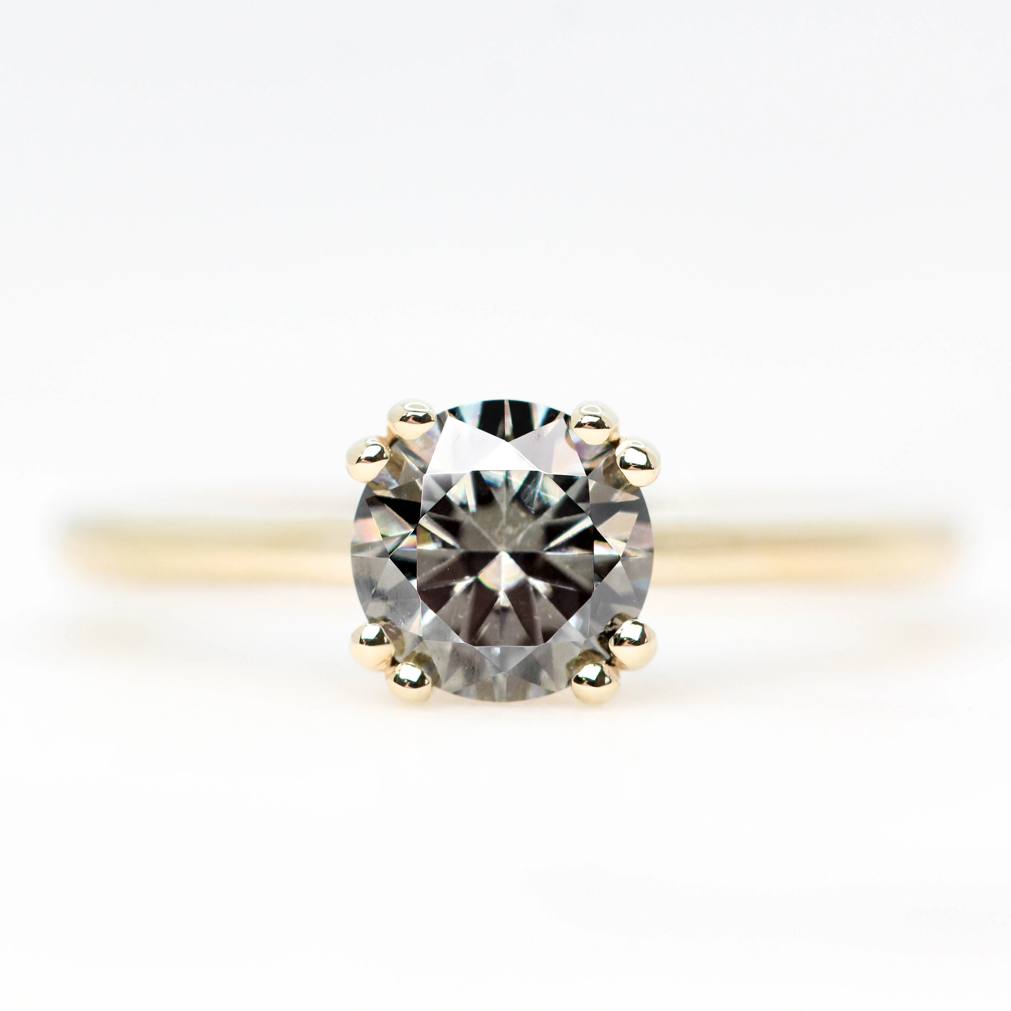Nesta Ring with a Round Gray Moissanite - Made to Order - Image 6