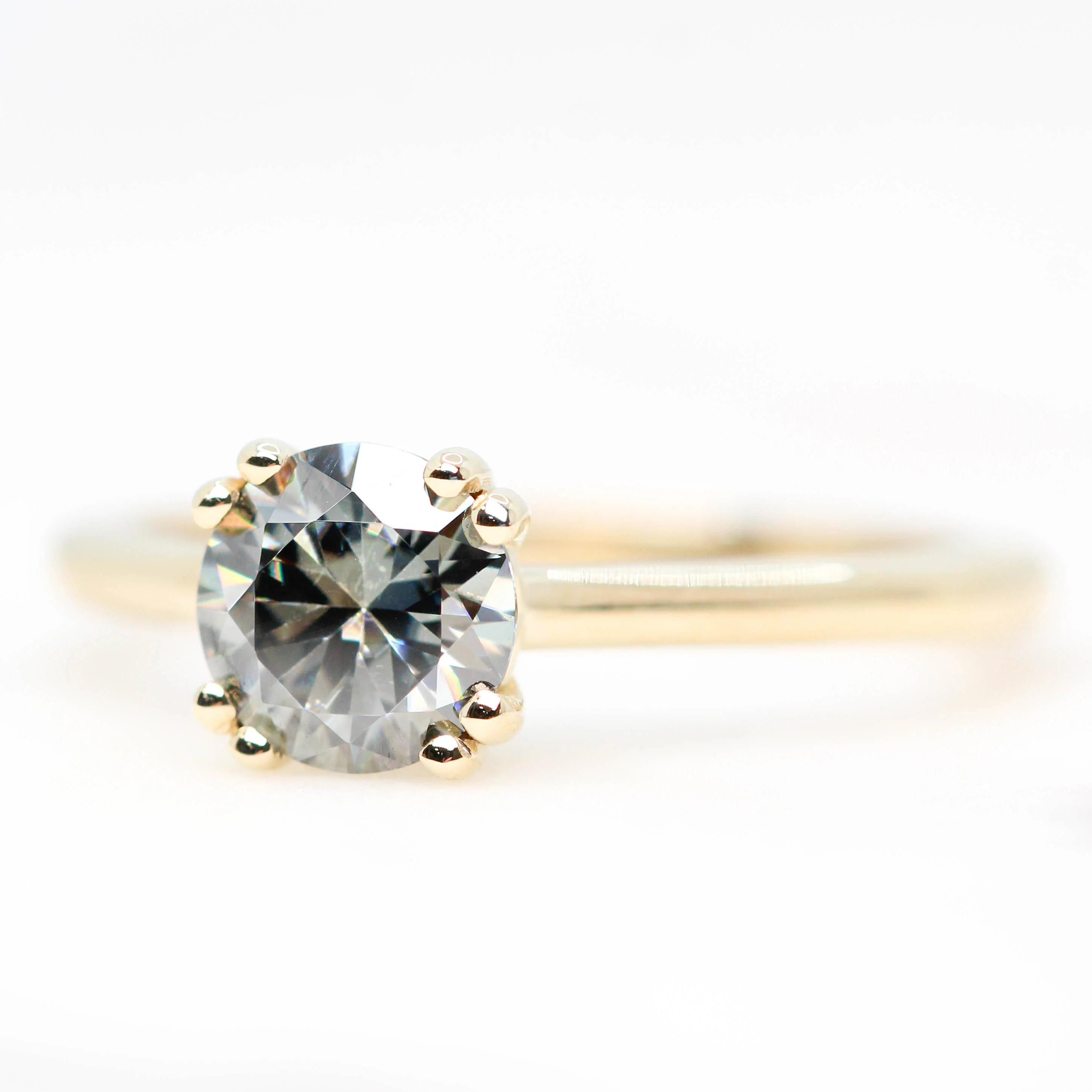 Nesta Ring with a Round Gray Moissanite - Made to Order - Image 7