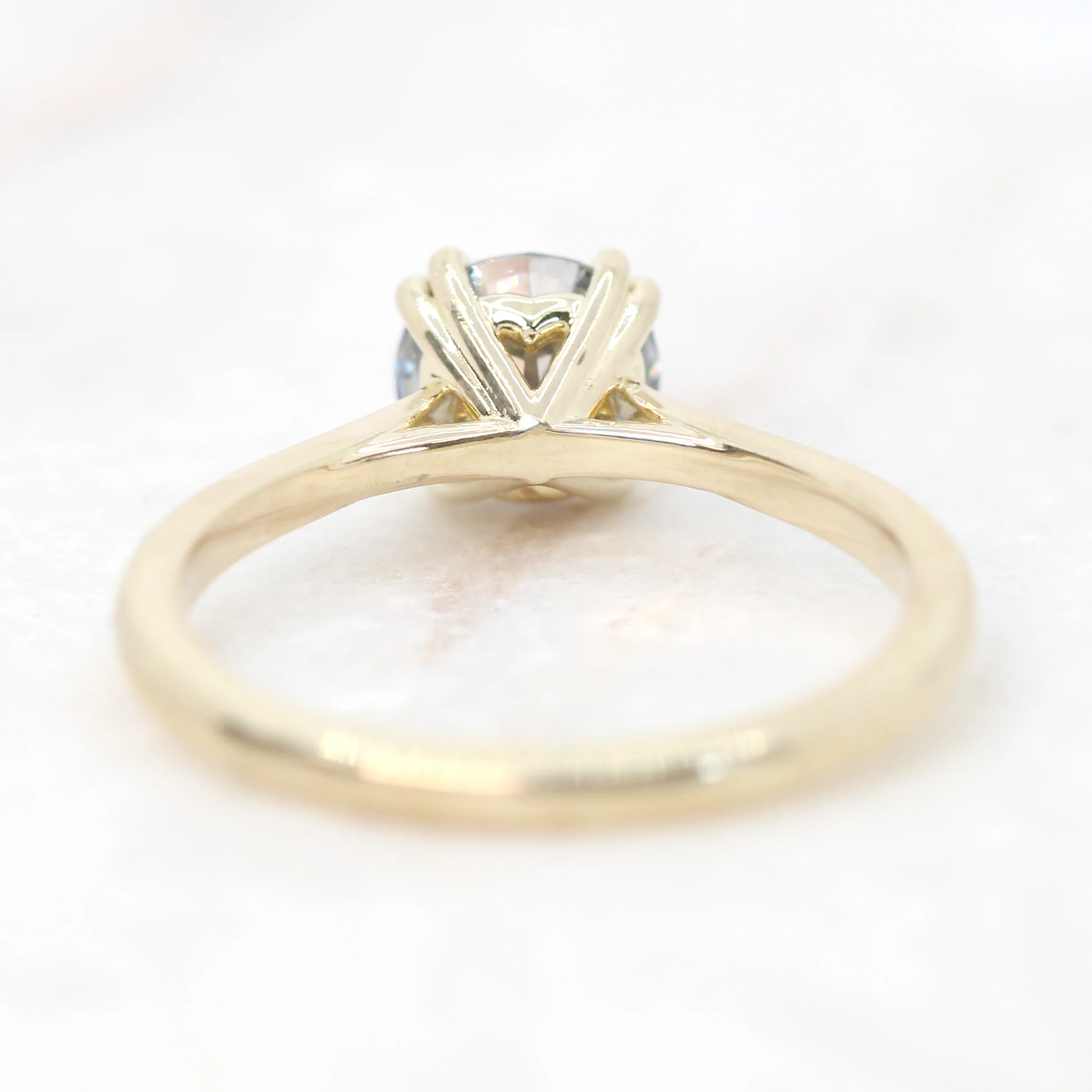 Nesta Ring with a Round Gray Moissanite - Made to Order - Image 8