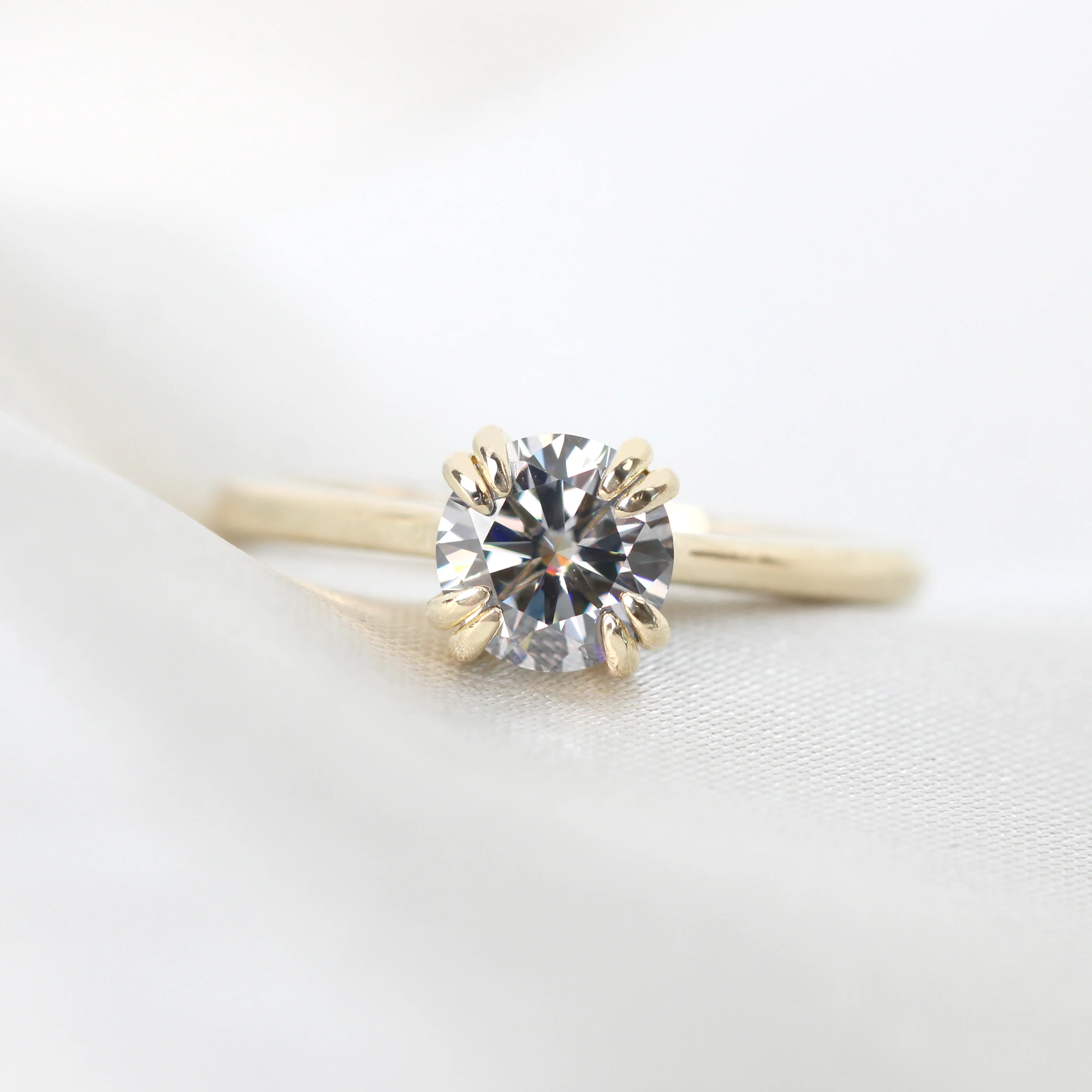 Nesta Ring with a Round Gray Moissanite - Made to Order - Image 9