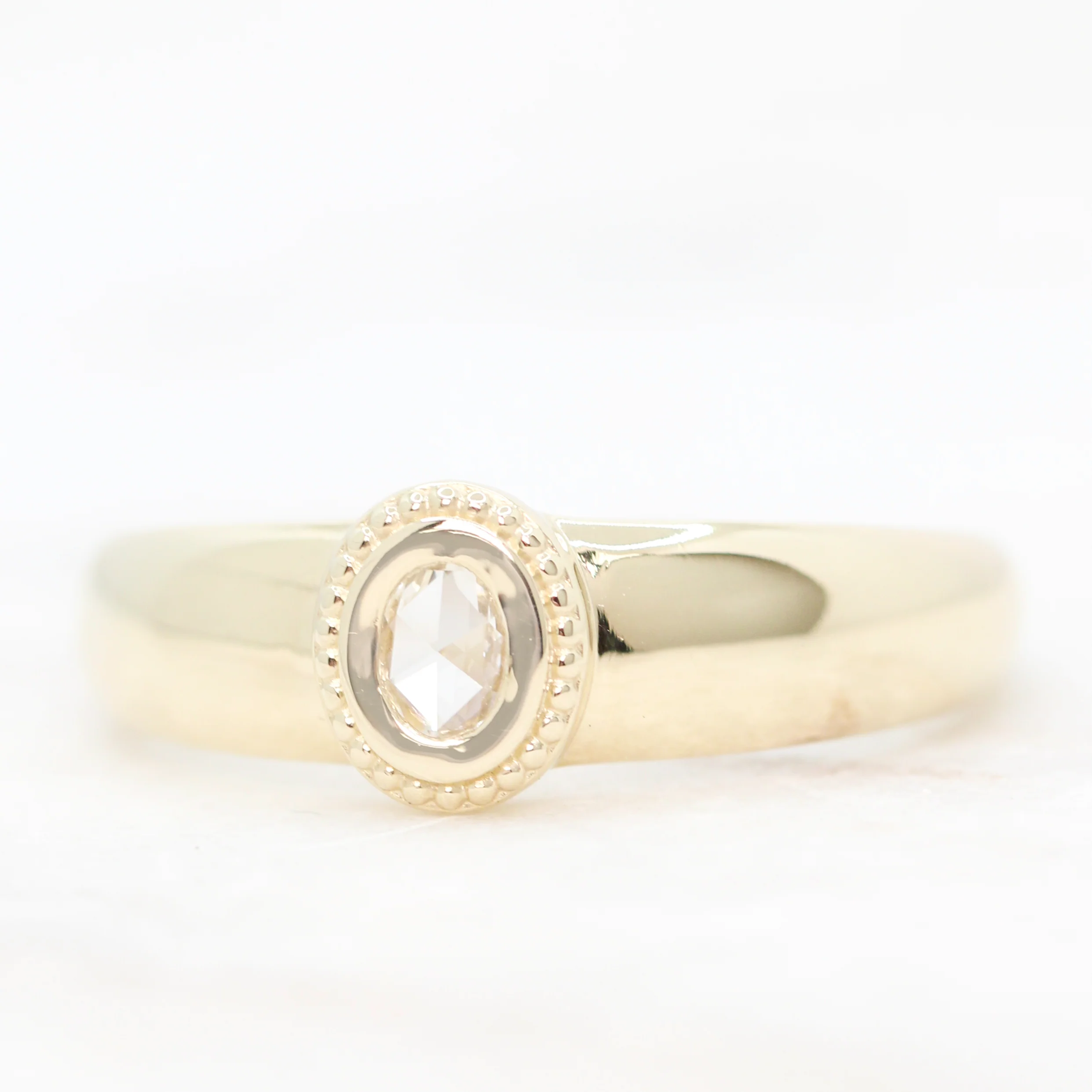 Eloise Ring with a 0.10 Carat Oval Rose Cut Diamond - Made to Order - Image 3