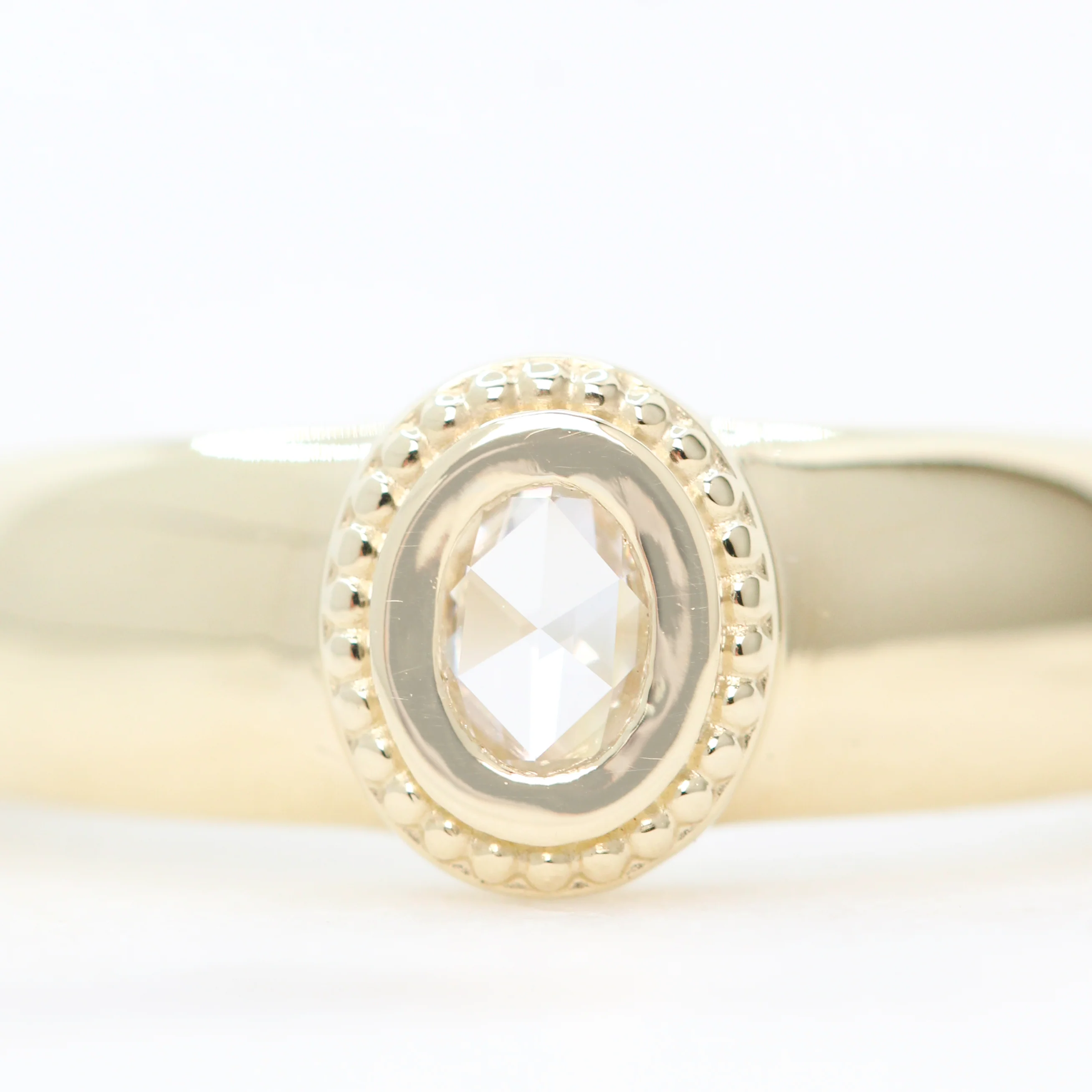 Eloise Ring with a 0.10 Carat Oval Rose Cut Diamond - Made to Order - Image 7