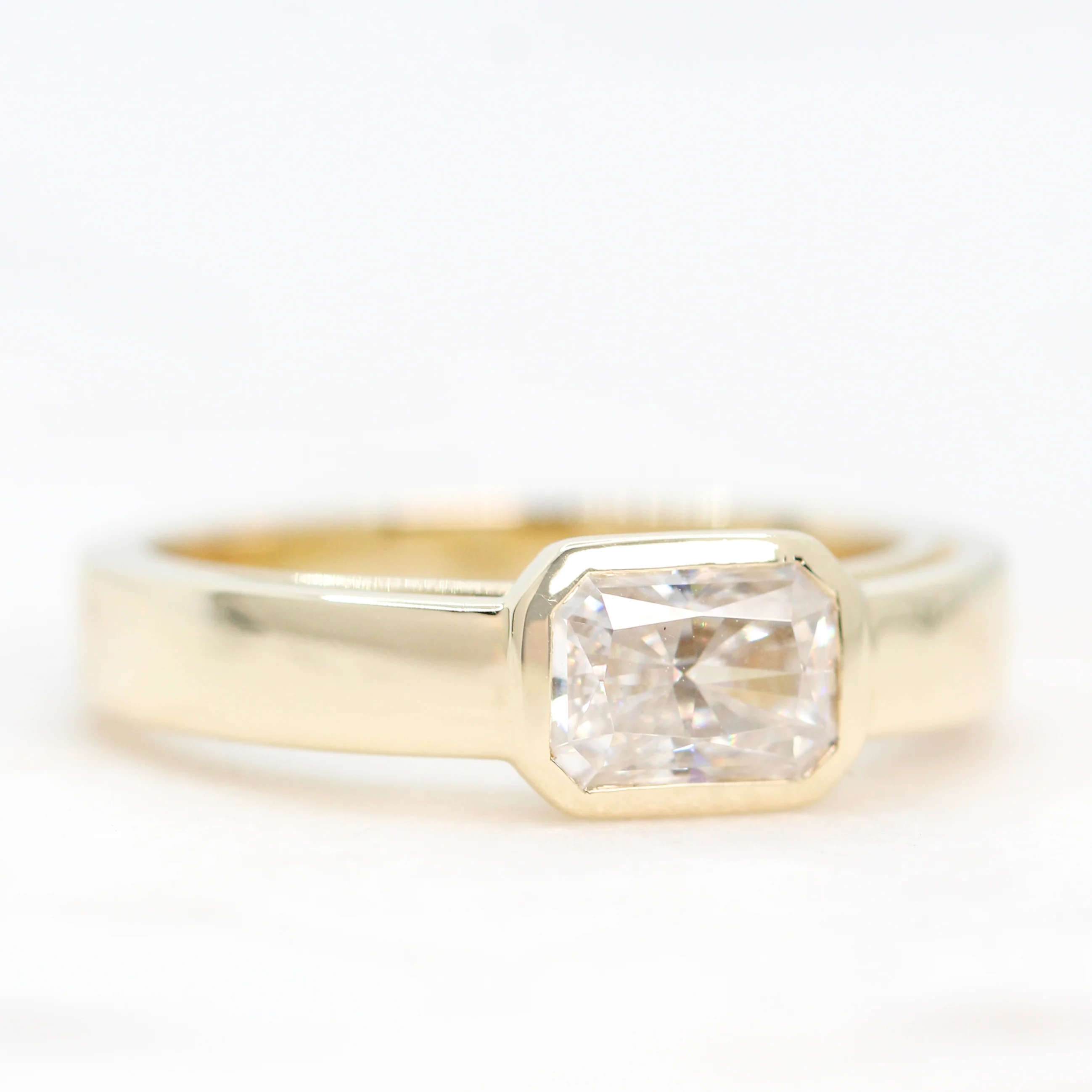 Mabel Ring with a Radiant Cut Moissanite - Made to Order, Choose Your Gold Tone - Image 7