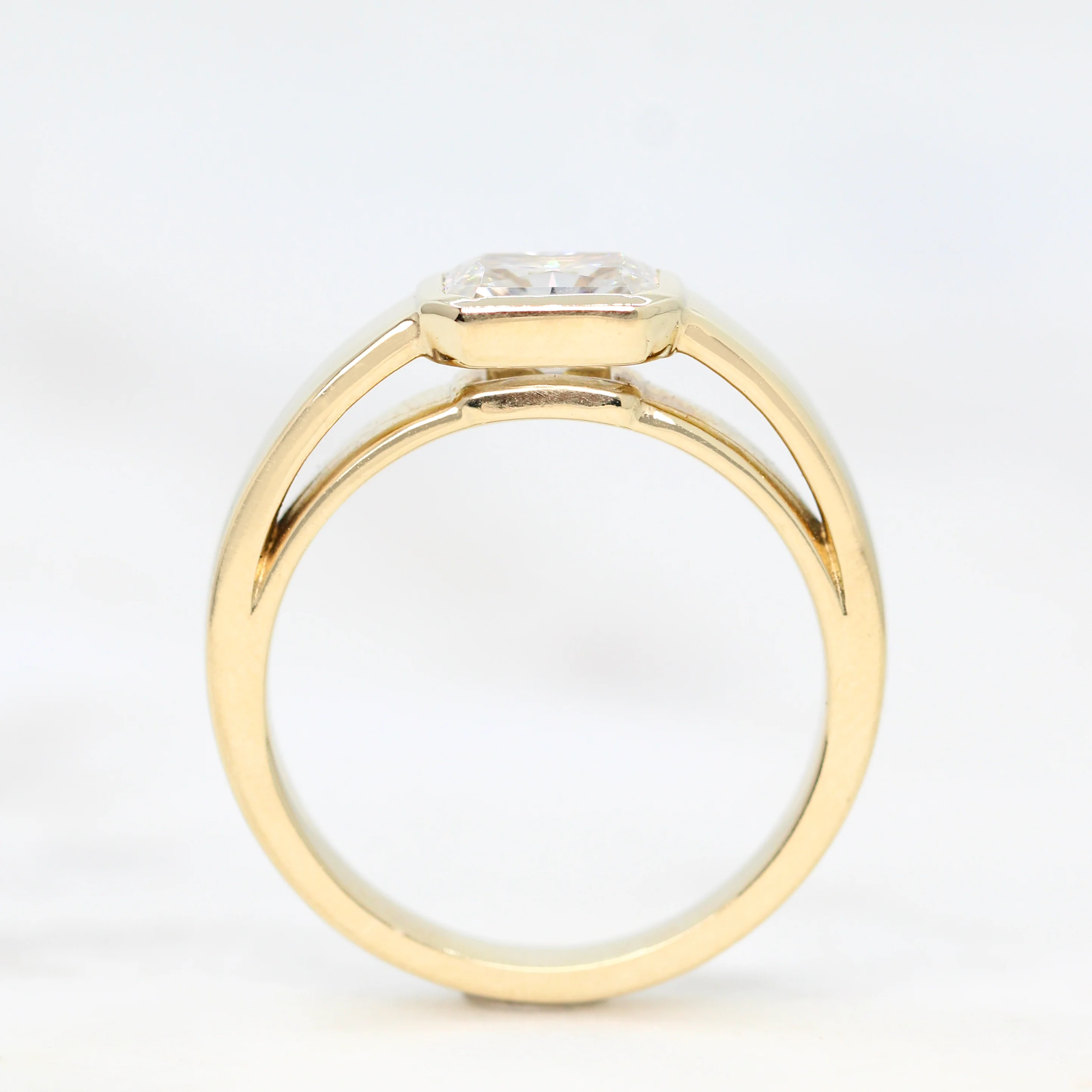 Mabel Ring with a Radiant Cut Moissanite - Made to Order, Choose Your Gold Tone - Image 9