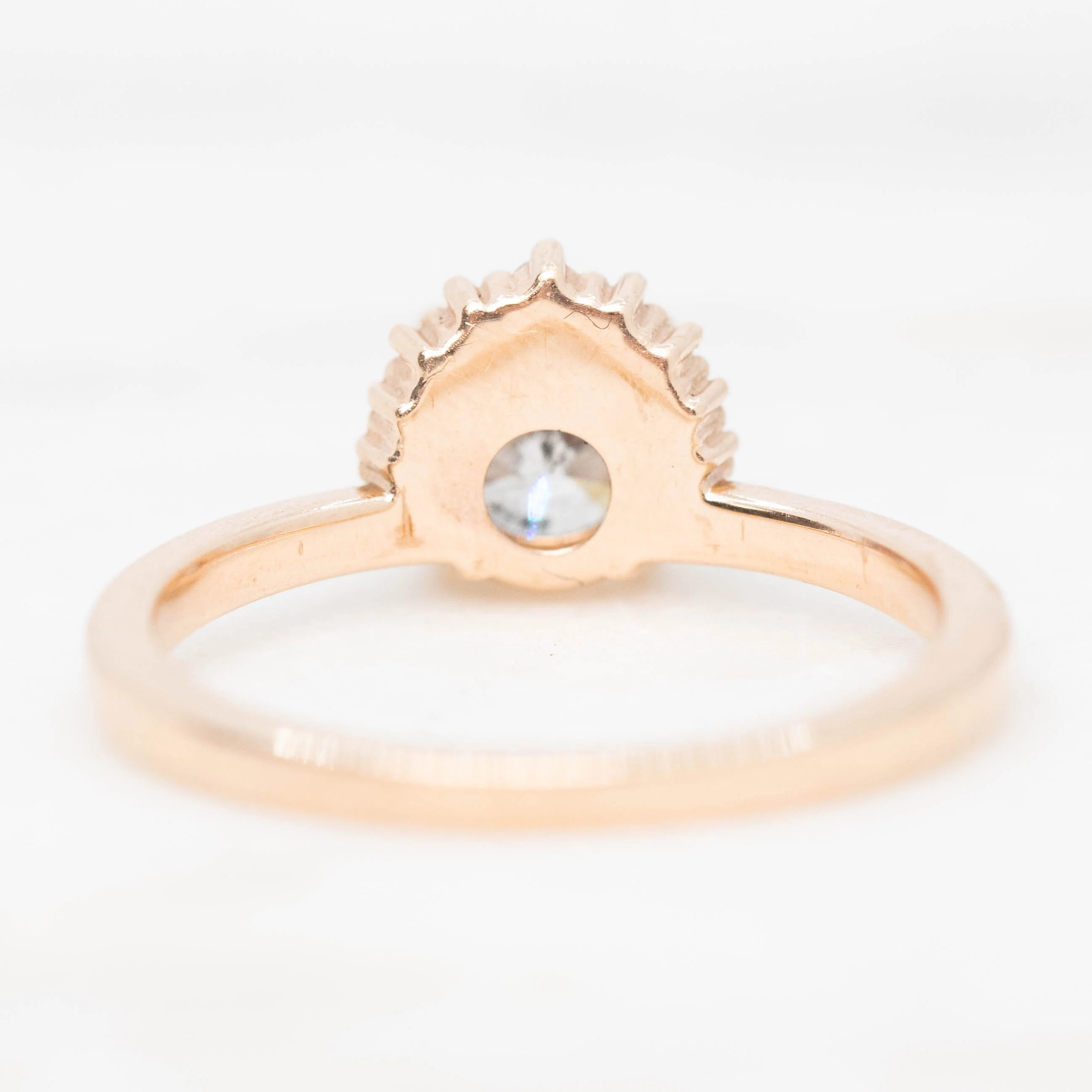 Lonnie Ring with a 1.01 Carat Round Gray Salt and Pepper Diamond in 10k Rose Gold - Ready to Size and Ship - Image 7