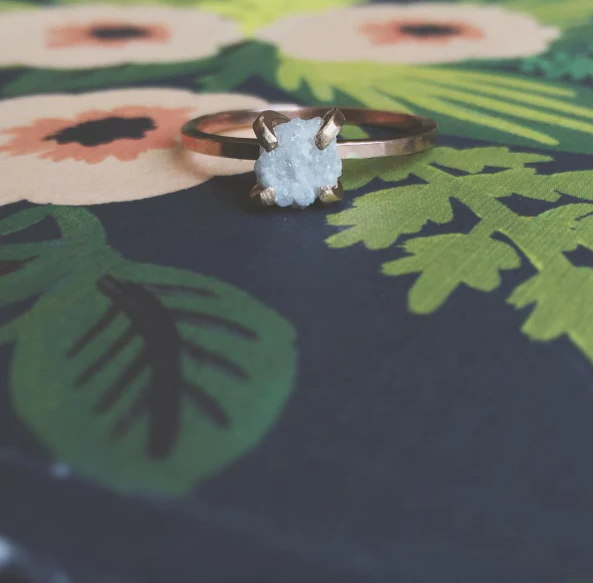 Rough Diamond Solitaire Ring - Made to Order - Image 11