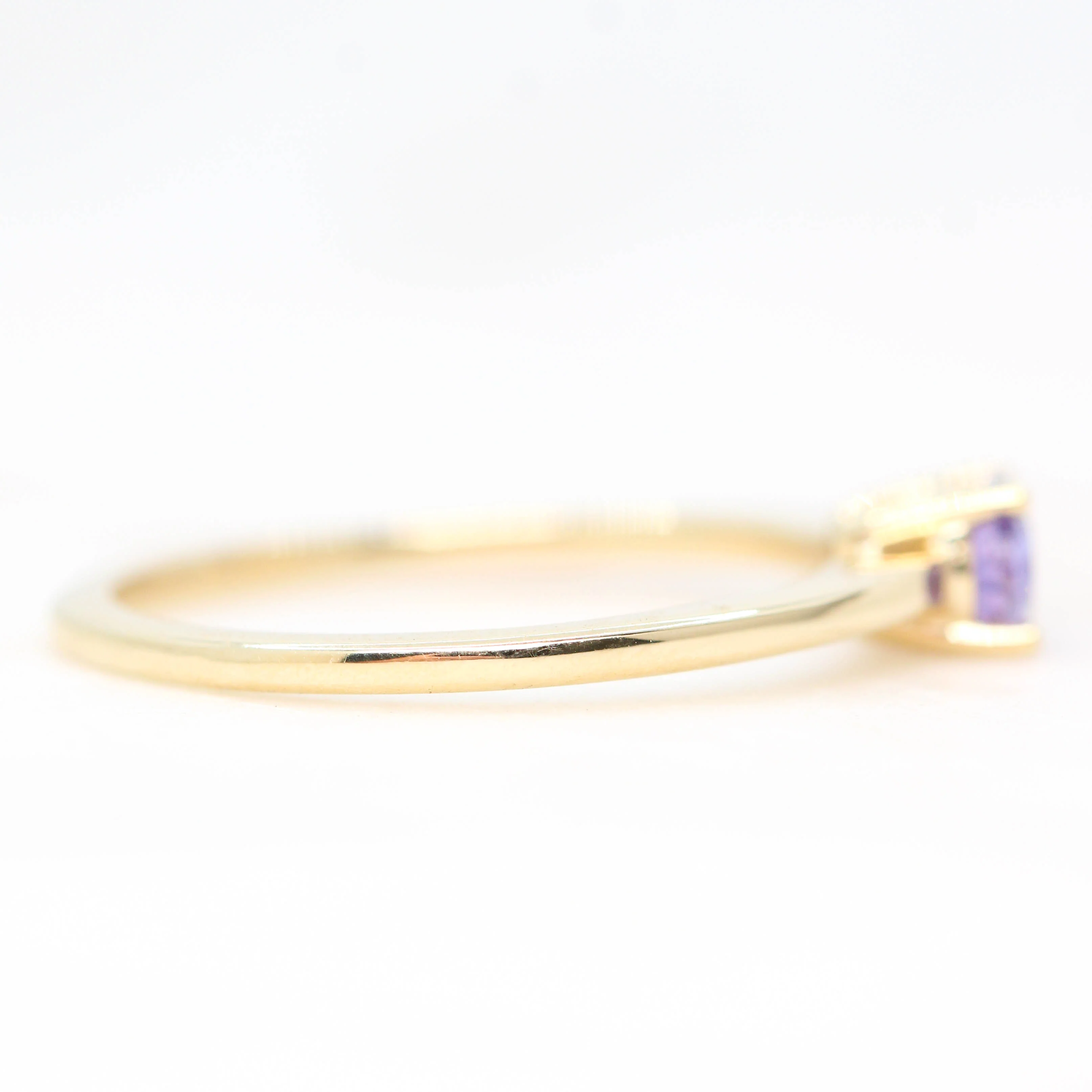 Ruthie Ring with a 0.44 Carat Oval Tanzanite in 14k Yellow Gold - Ready to Size and Ship - Image 5
