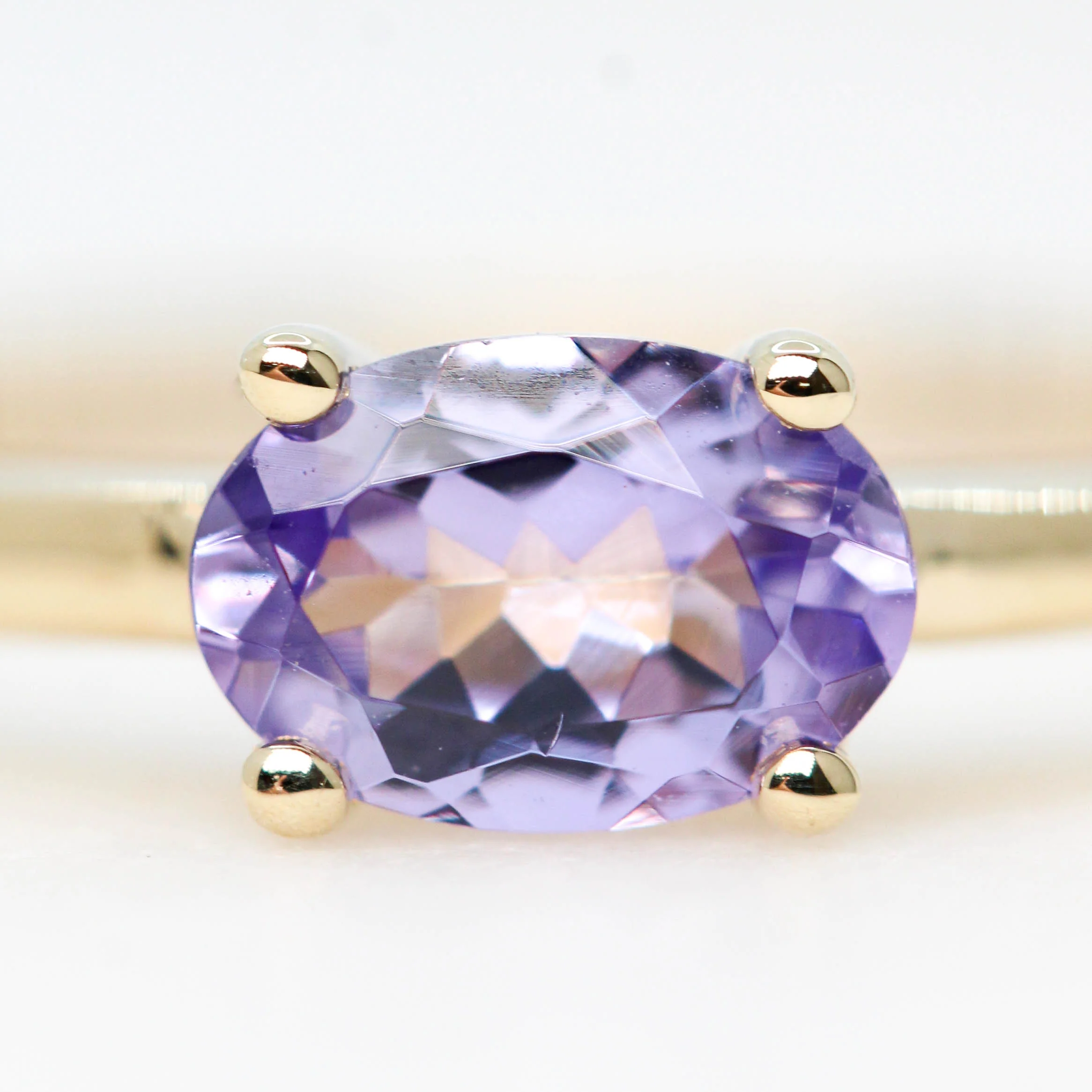 Ruthie Ring with a 0.44 Carat Oval Tanzanite in 14k Yellow Gold - Ready to Size and Ship - Image 7