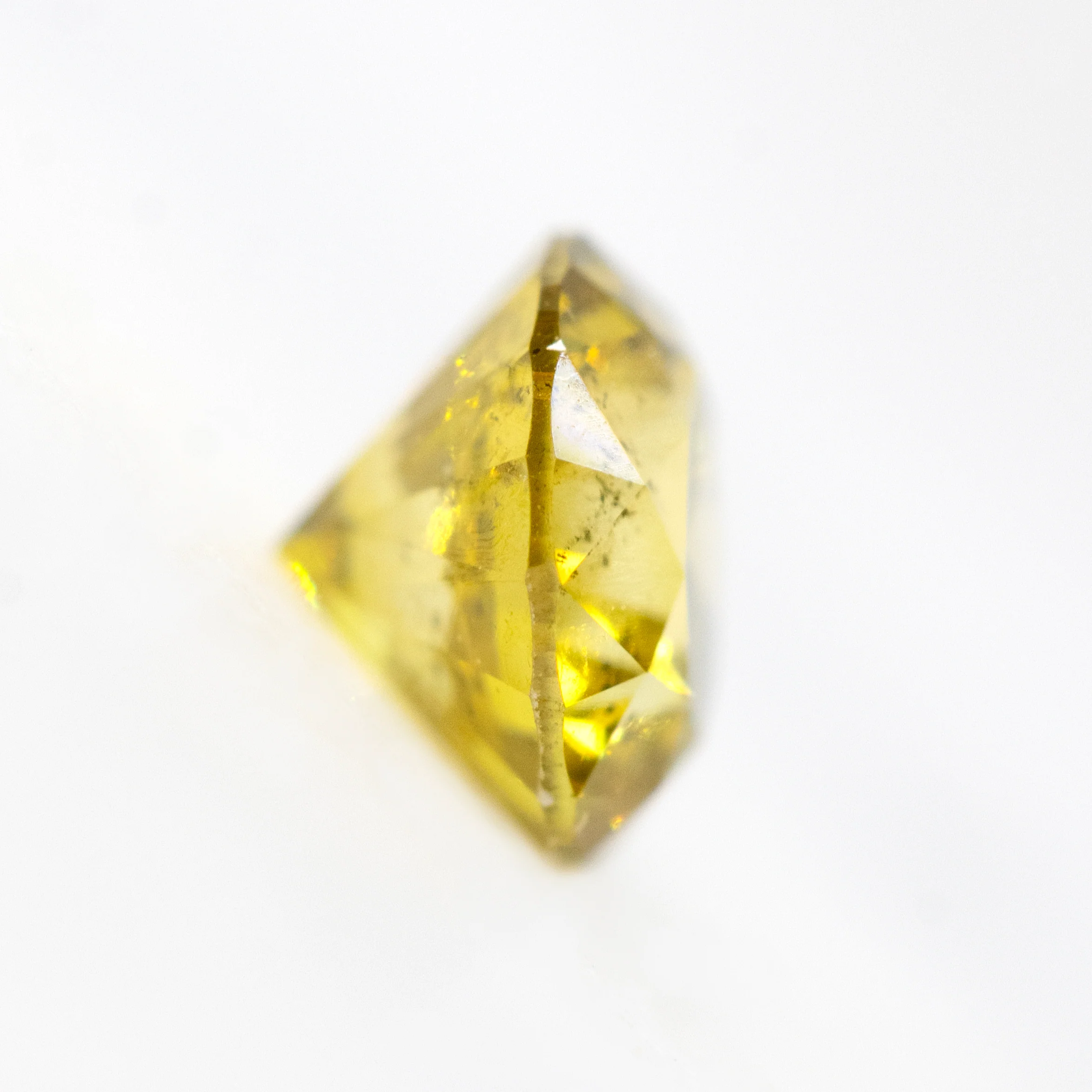 0.54 Carat Round Yellow Salt and Pepper Diamond for Custom Work - Inventory Code SCYR054 - Image 5
