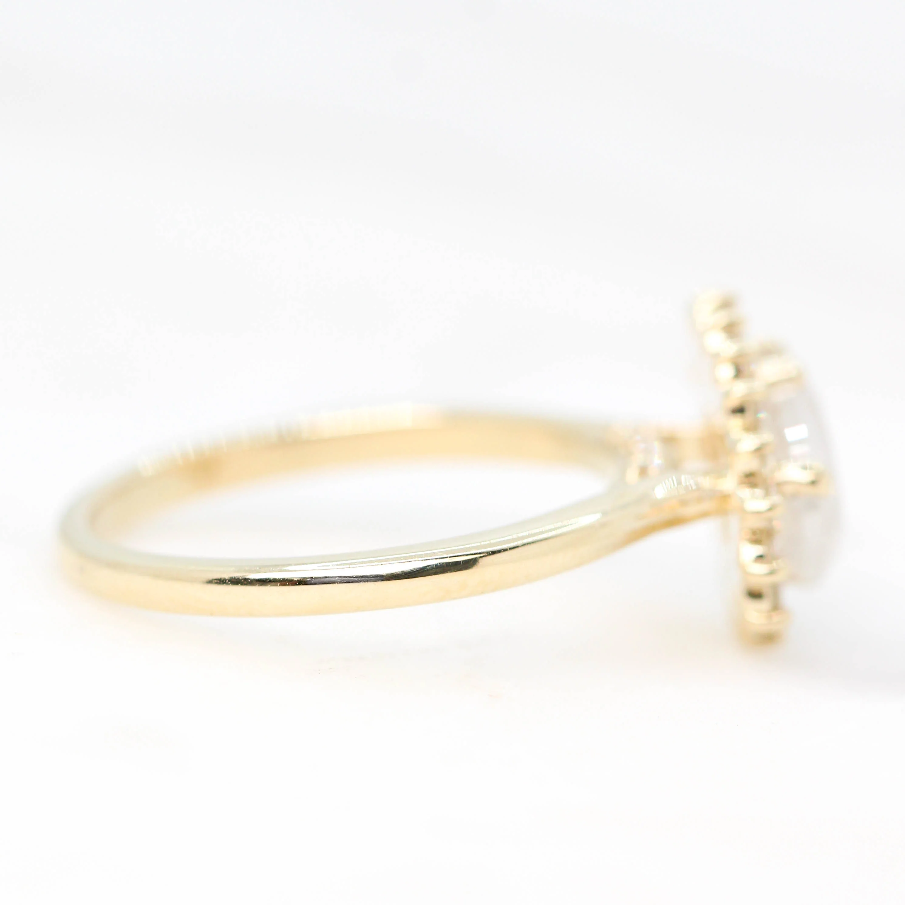 Velma Ring with a 1.30 Carat Misty White Pear Diamond and White Diamond Accents in 14k Yellow Gold - Ready to Size and Ship - Image 5