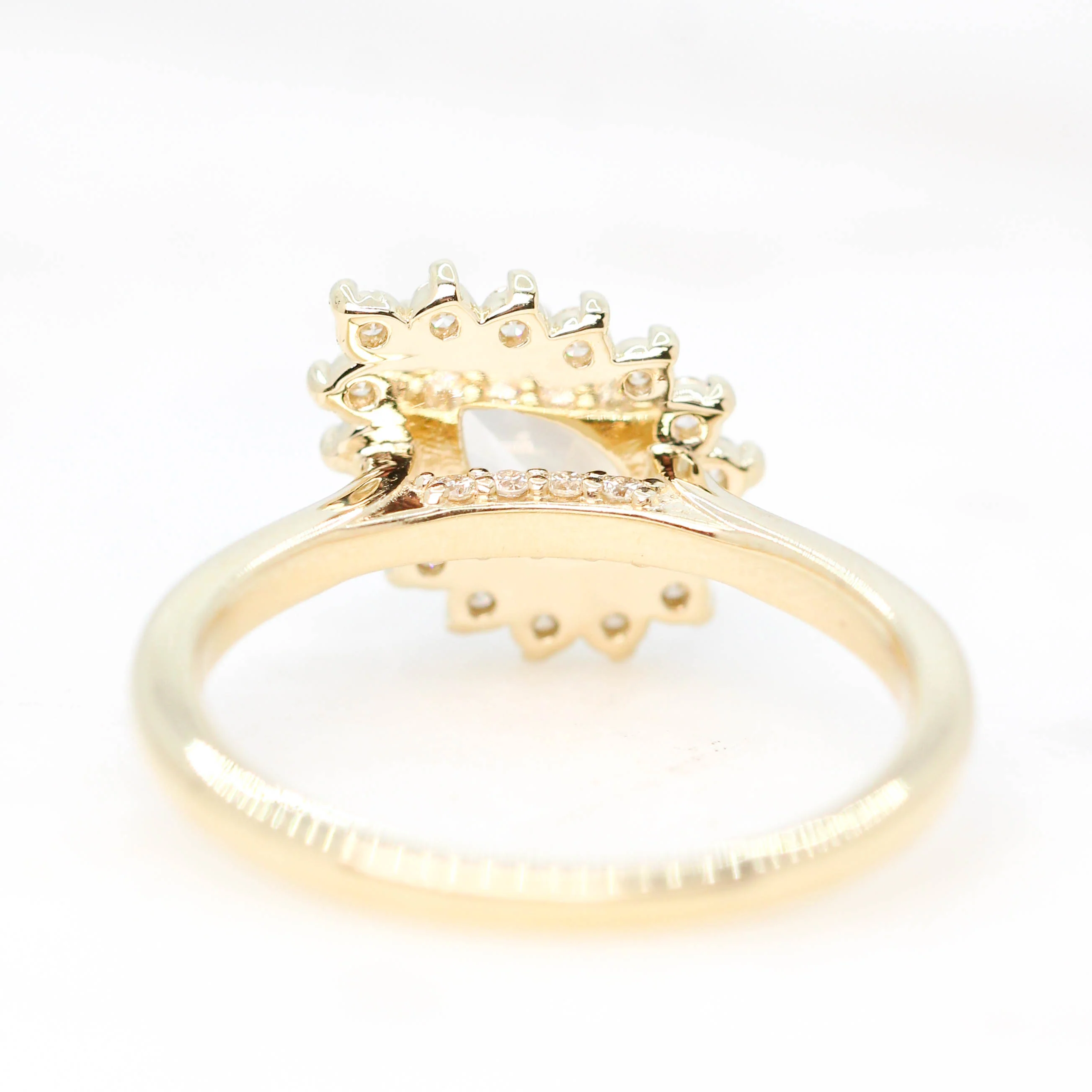 Velma Ring with a 1.30 Carat Misty White Pear Diamond and White Diamond Accents in 14k Yellow Gold - Ready to Size and Ship - Image 6