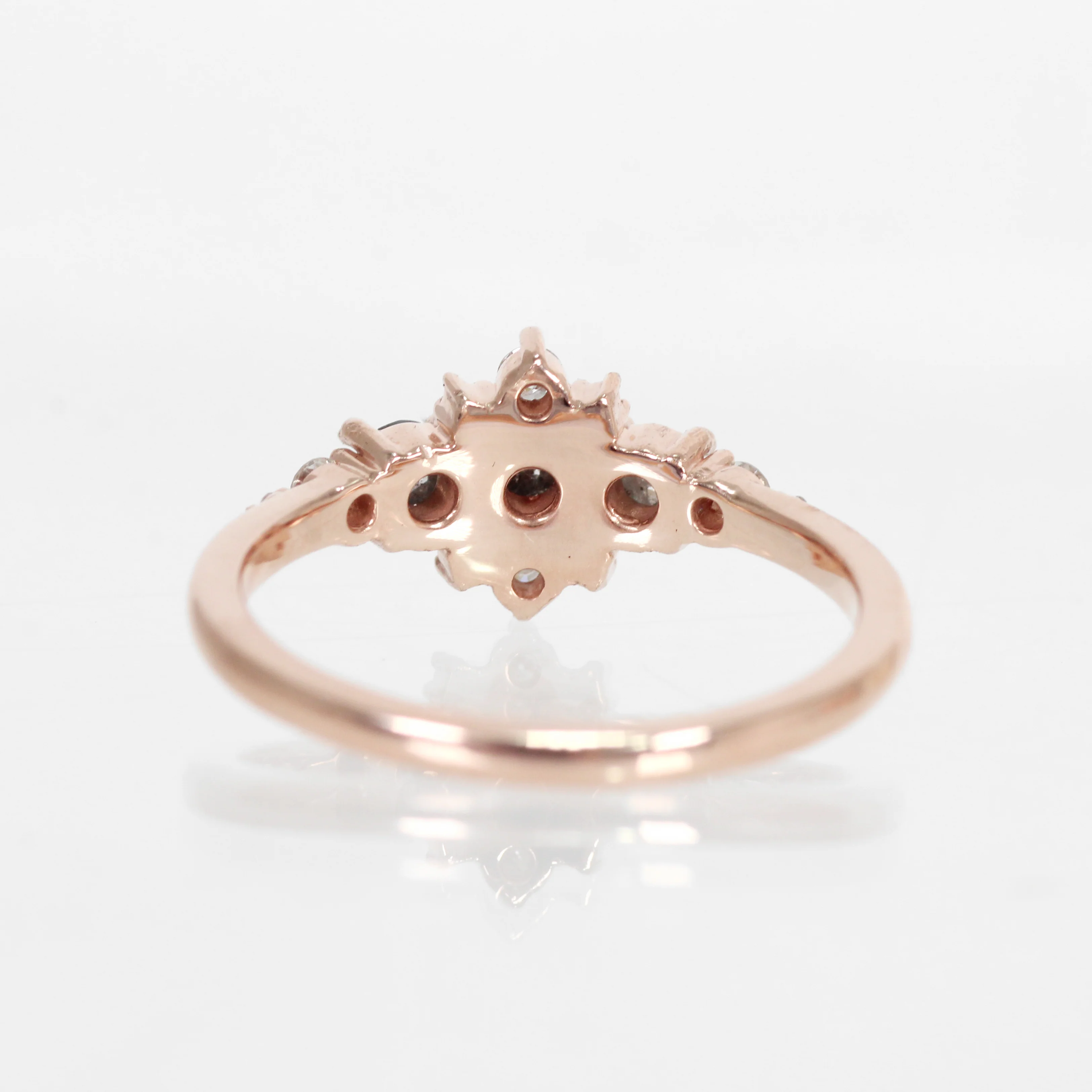 Victoria Ring with Three Celestial Gray Diamonds - Made to Order - Image 5