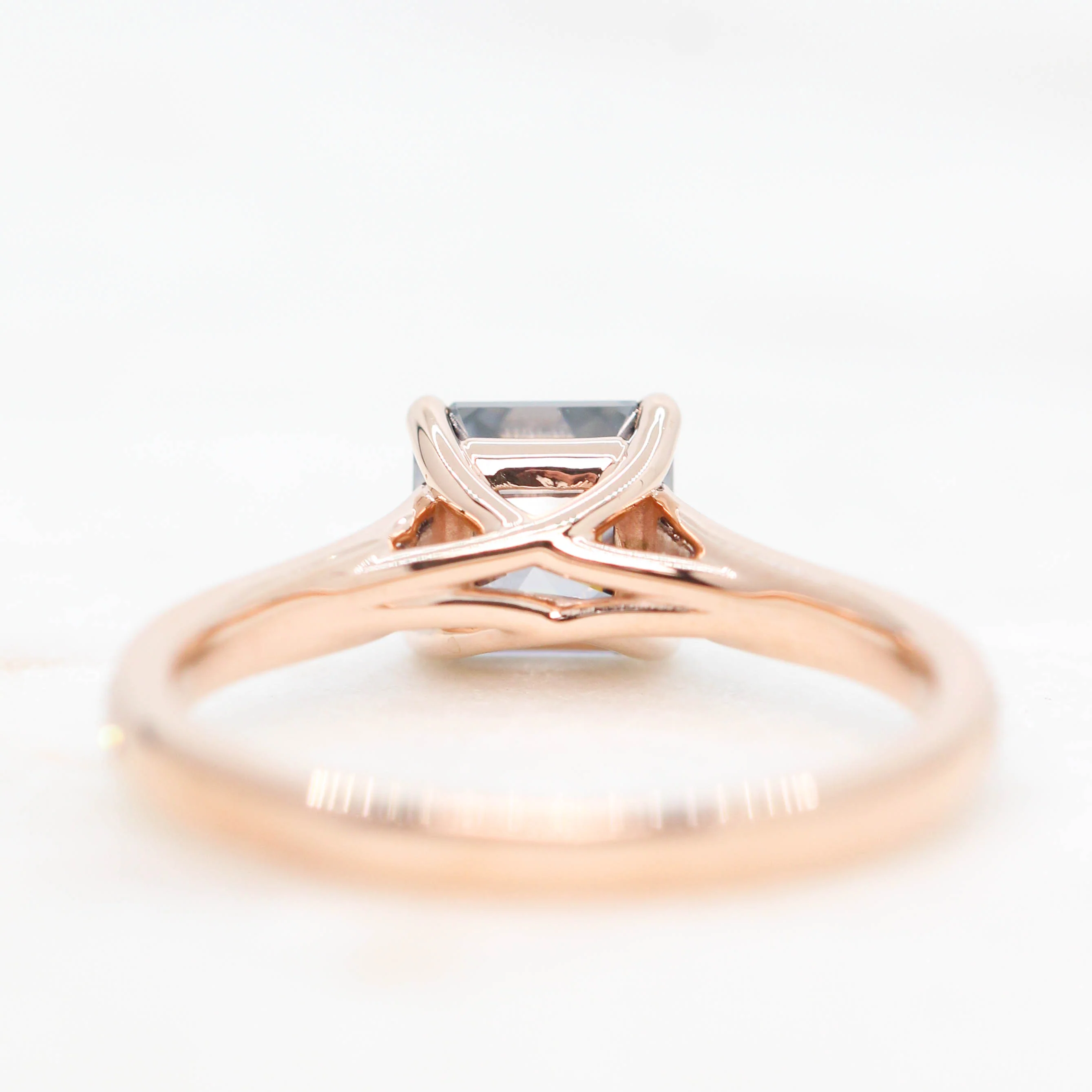 Willemina Ring with an Asscher Cut Gray Moissanite - Made to Order - Image 6