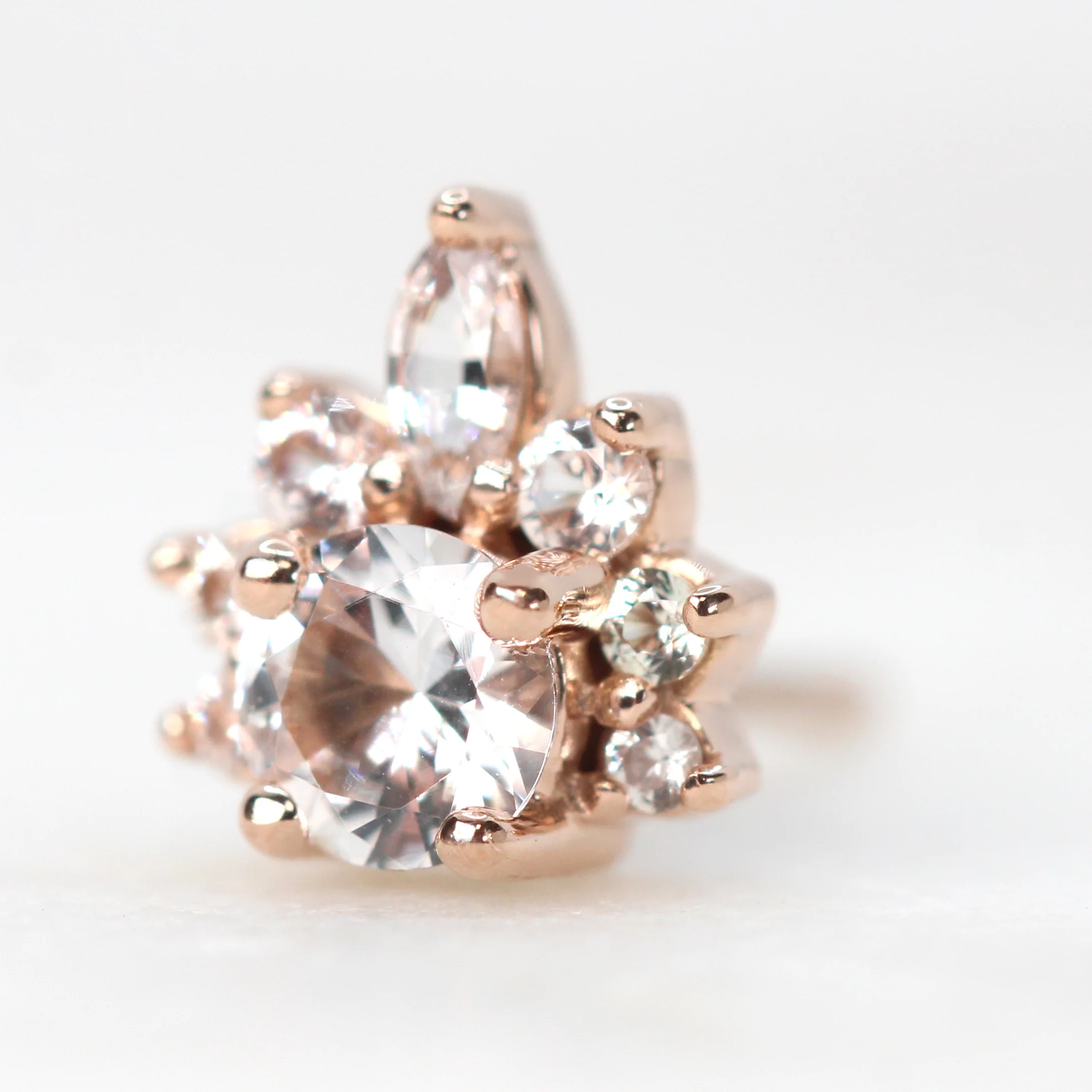 Zoe Earrings with White Sapphires - Made to Order, Choose Your Gold Tone - Image 4