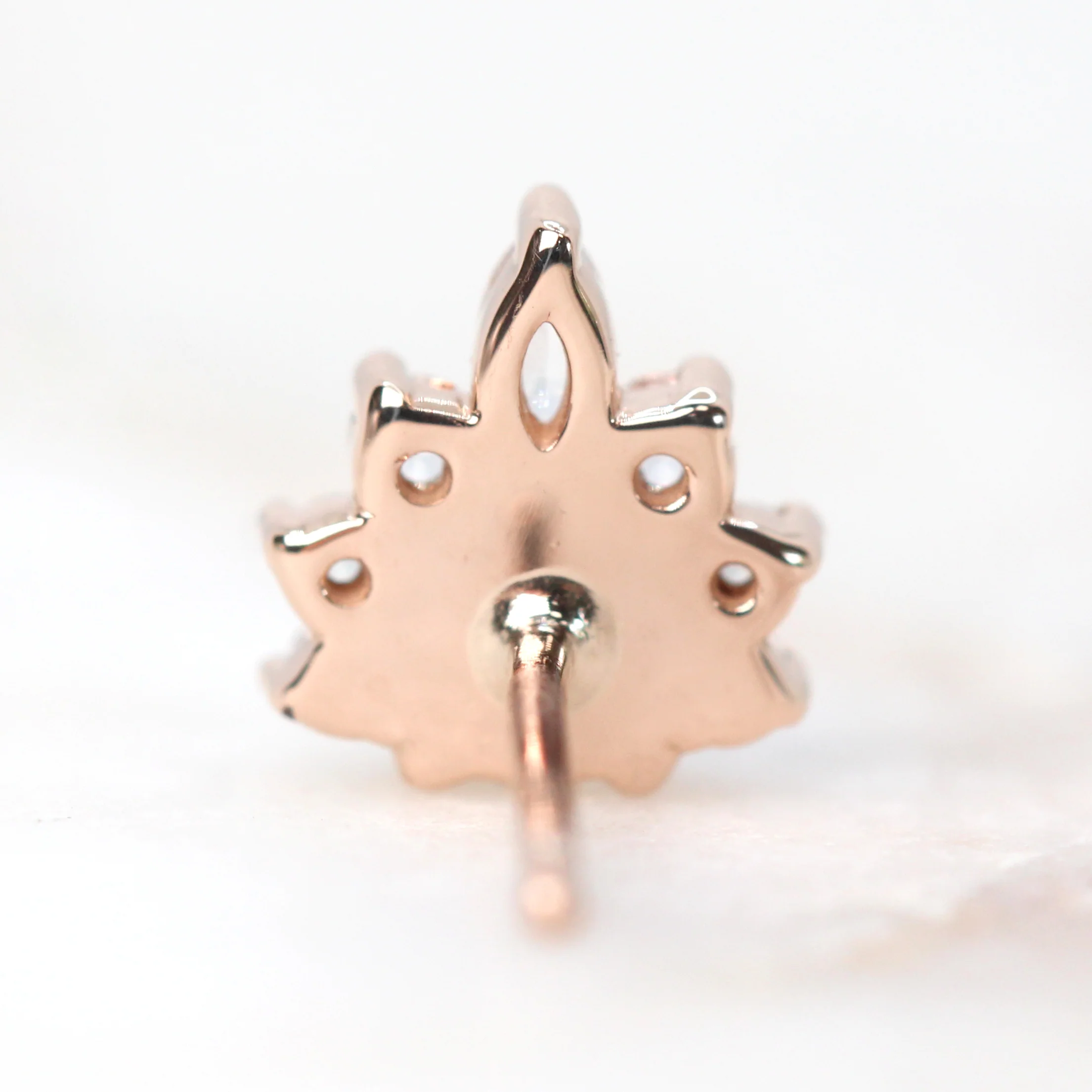 Zoe Earrings with White Sapphires - Made to Order, Choose Your Gold Tone - Image 6